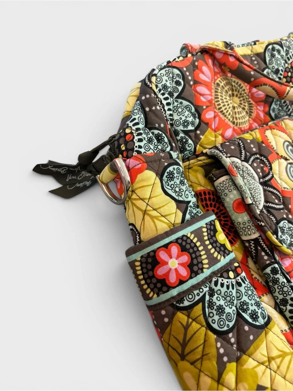 Retired Vera Bradley Flower Shower Multicolor Floral Quilted Tote Bag